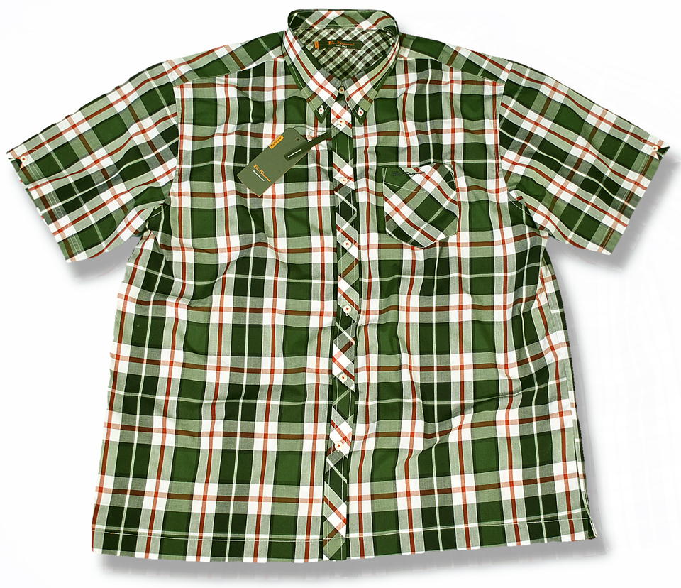 /Ben Sherman Oversize Union Fit Mod Skin S/S Button Down Golf Check